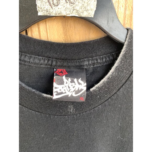 Vintage Y2K Tribal Graffiti skull Skateboard Street Style T-shirt Size XL - Picture 3 of 6